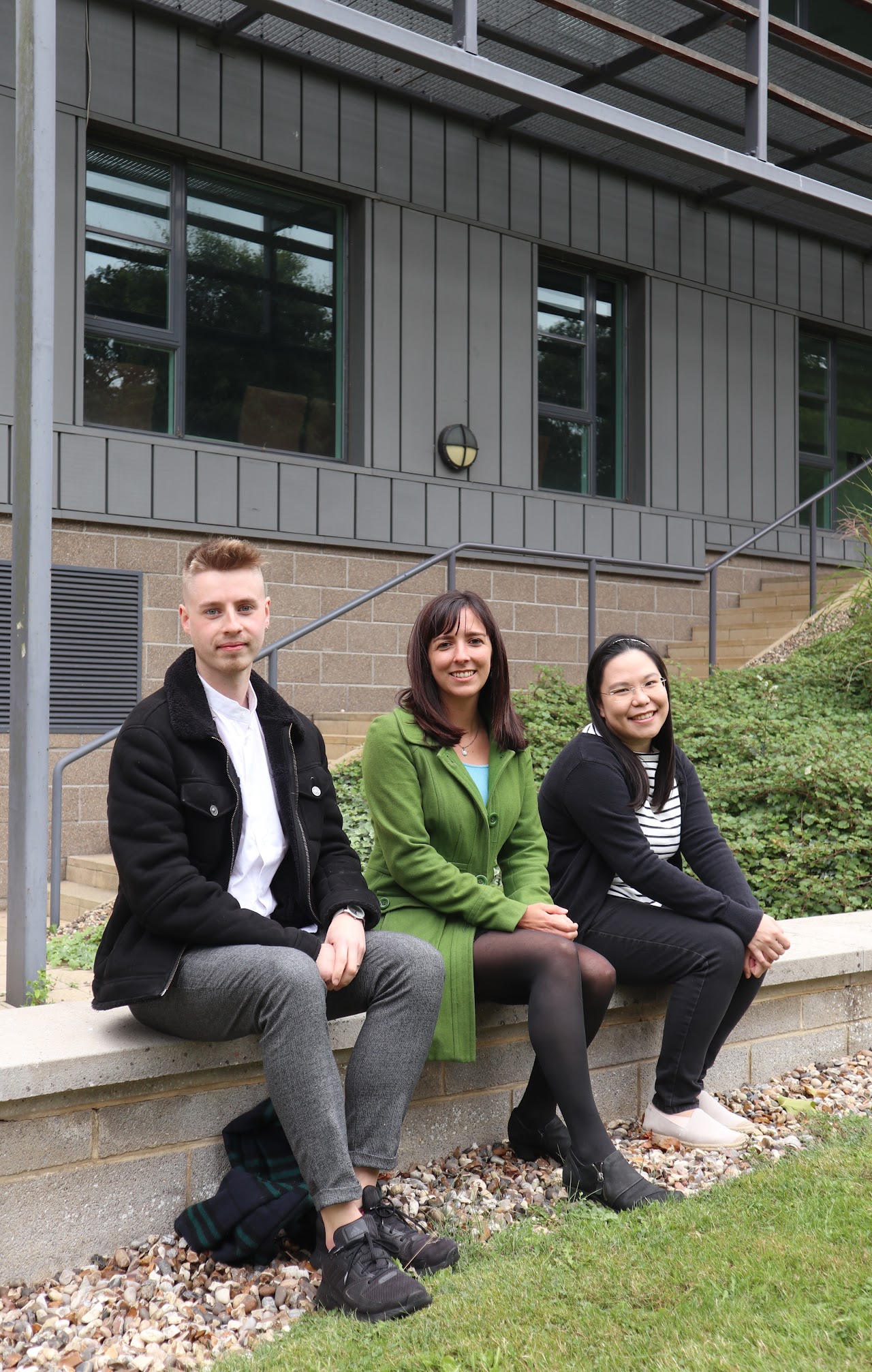 The lab in fall 2021: David, Vanessa, and Lily (left to right)